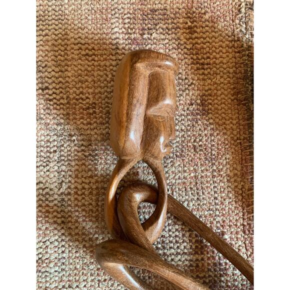 Wooden African Wedding Marriage Chain Hand Carved Vintage Vibes - Picture 5 of 9
